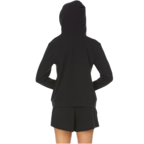 NWT Flora Ladies Black Brush Knit & Lace 2 Piece Lounge Set by Flora Nikrooz - Picture 5 of 7